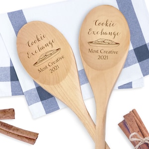 Cookie Exchange Party Spoons- Cookie Competition - Dessert Bake-Off Award - Christmas Spoons - Christmas Cookies Cook-Off