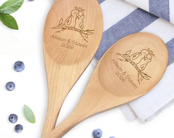 Love Birds Custom Wooden Spoons