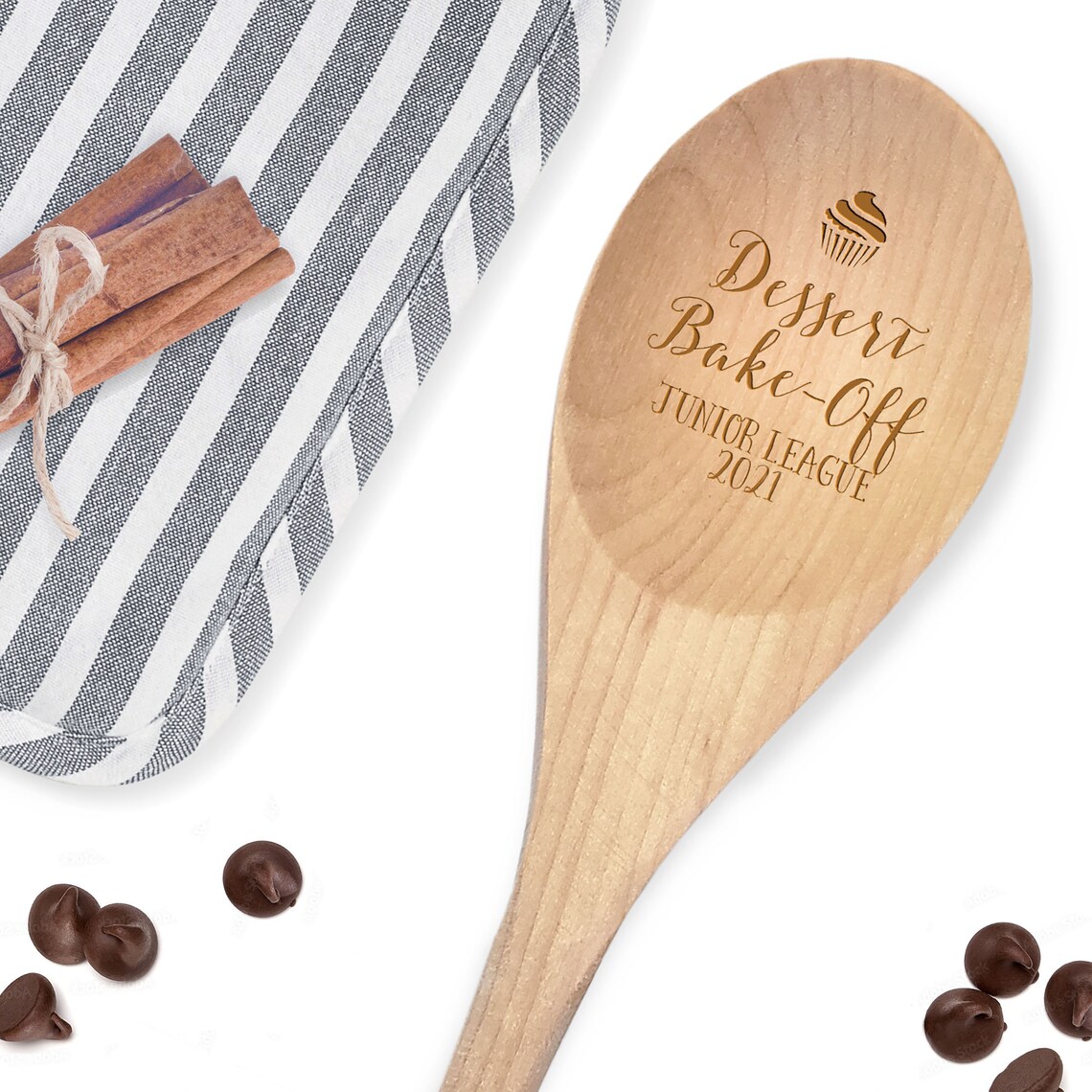 Dessert Bakeoff Personalized Wooden Spoon Prize Cupcake Etsy