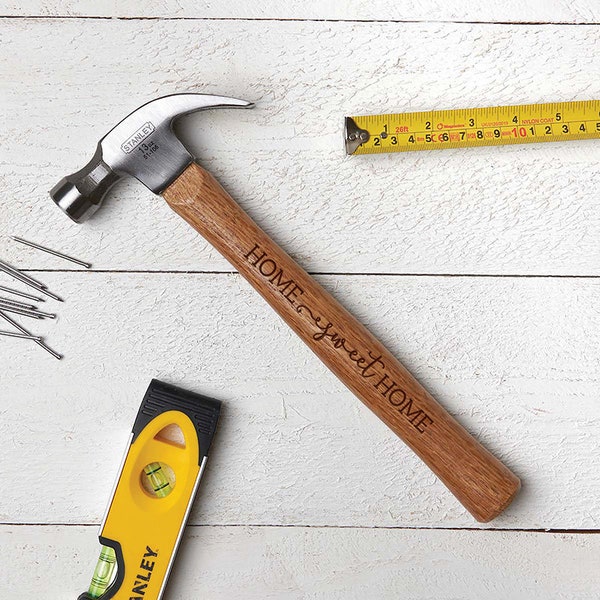 Home Sweet Home  Laser Engraved Hammer - New Homeowner Gift - Wood Handled Hammers - Home Buyer Gift