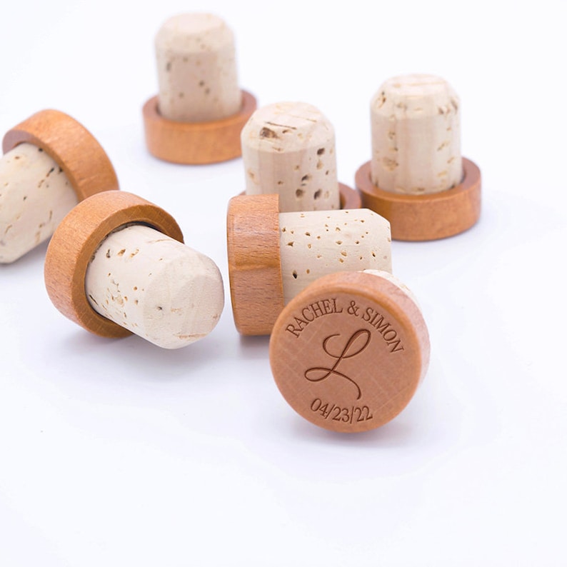 Wedding Wine Stopper Gift Personalized Wedding Favors Etsy