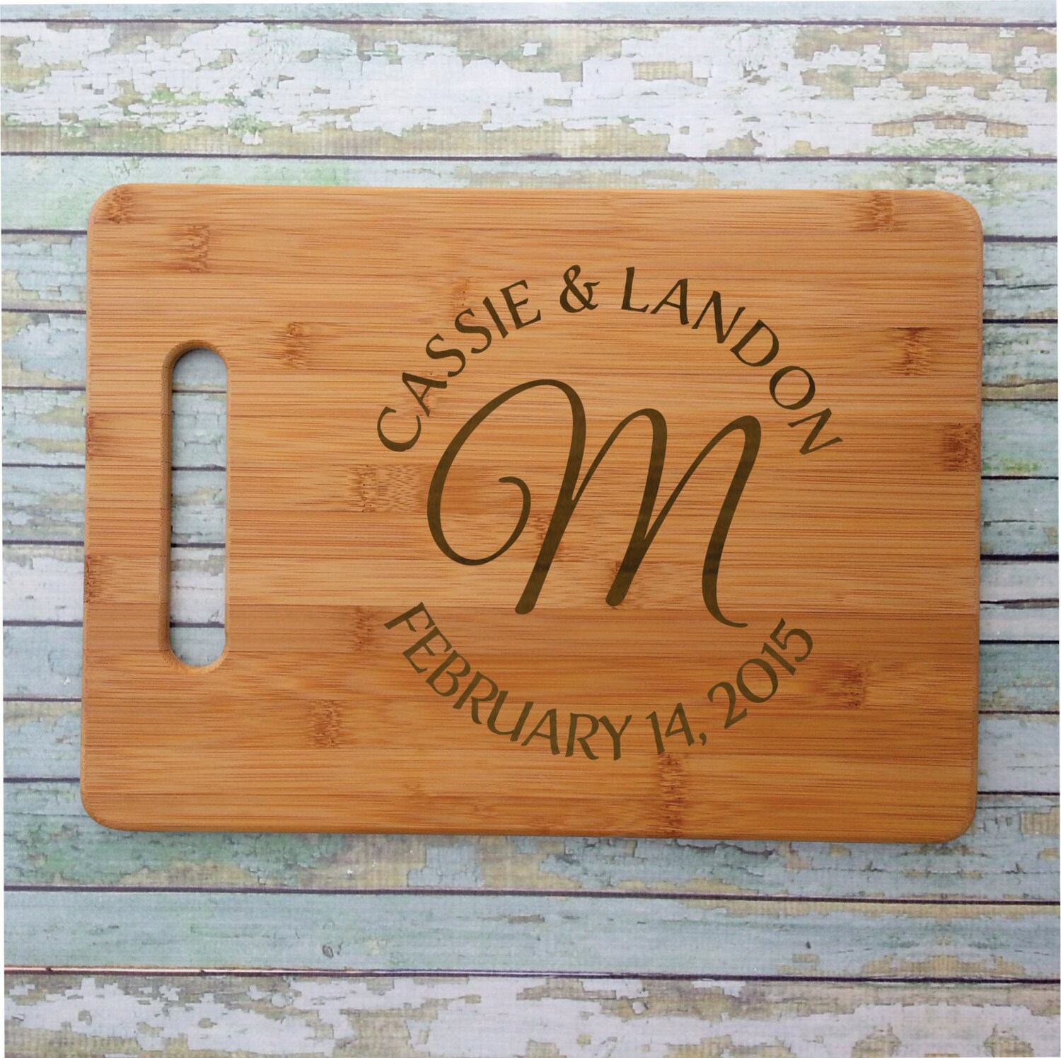 Personalized Bamboo Cutting Board with names and Engraved & Etsy