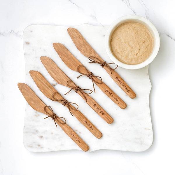 Wooden Spreader Cheese Knife - Spread Joy - Personalized Spreader - Charcuterie Utensil  - Engraved Peanut Butter Spoon - Butter Spreader