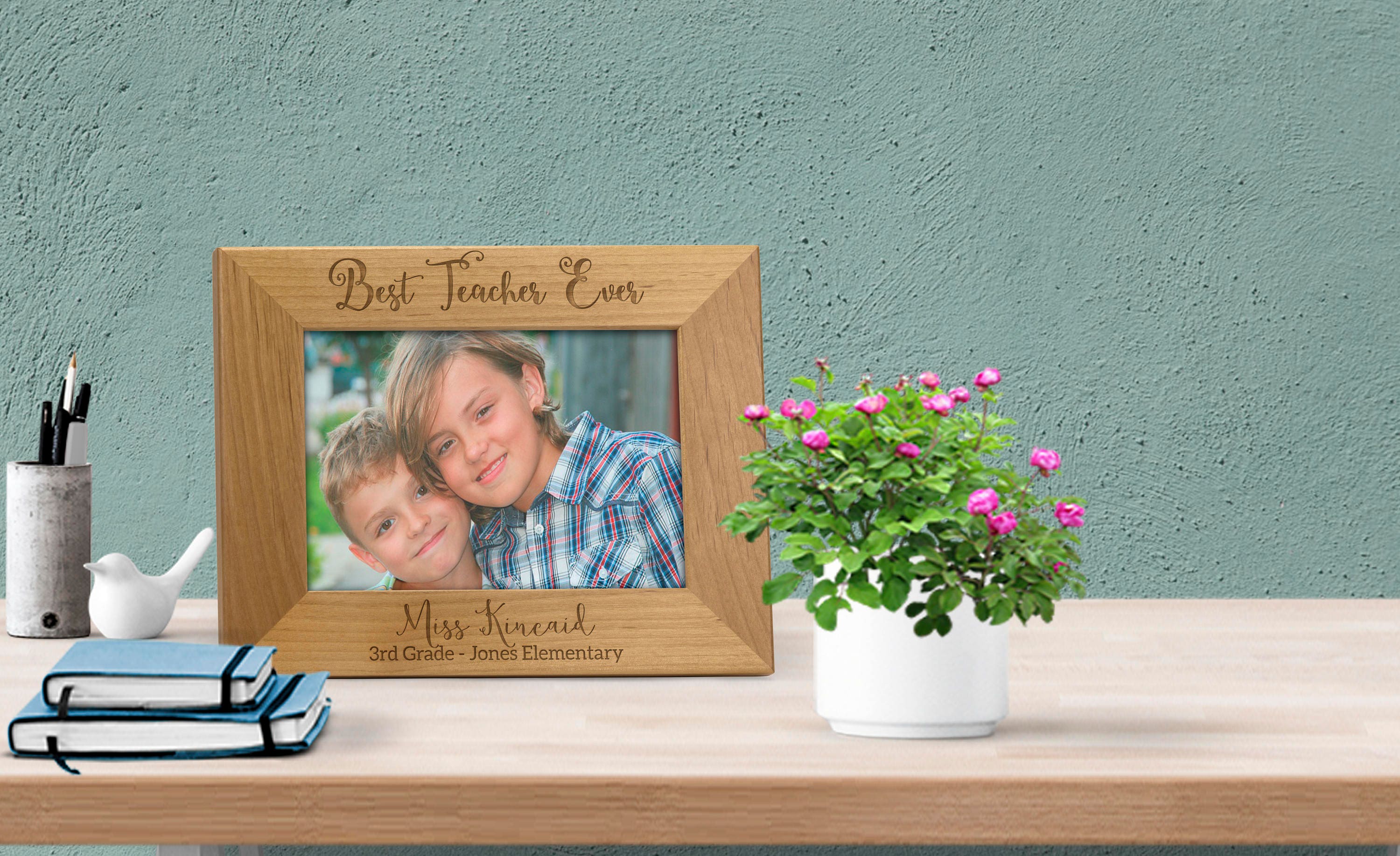 Best Teacher Ever Personalized frame teacher gifts custom Etsy
