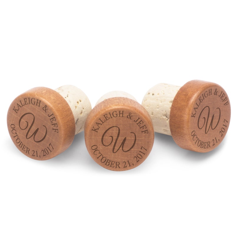 Personalized Wedding Favors Engraved Wine Stopper W0304STLV Wedding Wine Stopper Gift
