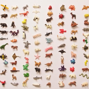Micro Mini Rubber Animals - Reptiles, Bugs & Sealife - Choose your favorites