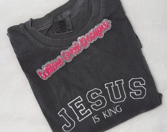 Embroidered Jesus Is King Shirt