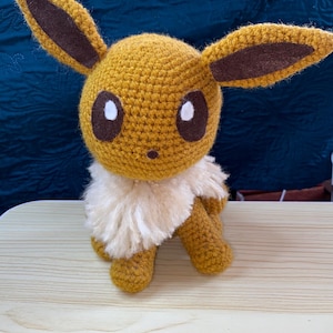Handmade Eevee Plush – Adorable Pokémon-Inspired Stuffed Toy – Soft & Cuddly Gift