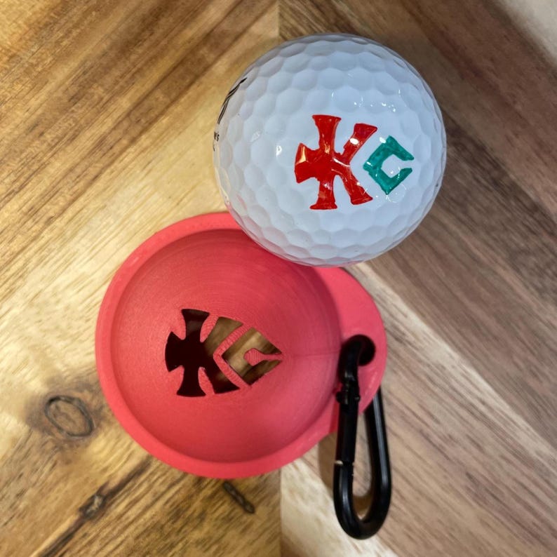 Kansas City Golf Ball Stencil: Chiefs & Royals, 3D Printed PLA image 1
