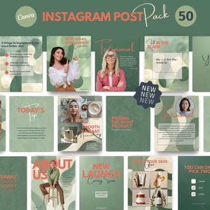 Colorful Instagram Templates - Instagram Templates Coach - Instagram Templates for Business - Green Instagram Templates - Portrait Posts