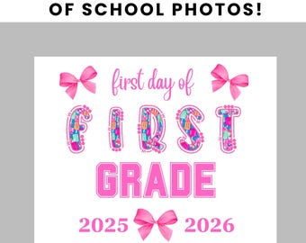 First Day of First Grade Printable Sign First Day of School Sign 1st ...