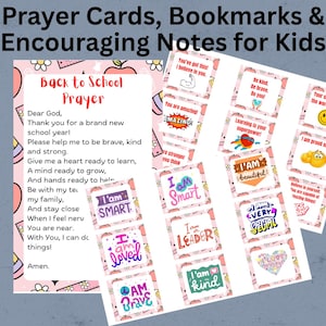 First Day of School Prayer Card Tag Instant Download Back to School Prayer Activity Homeschooling Worksheet Sunday School Lunch Note 1st Day