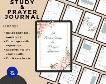 Prayer Journal bible study journal printable prayer journal prayer devotional Christian Devotional digital prayer journal digital journal