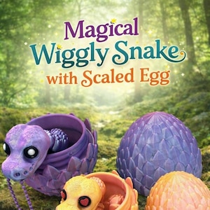 Magical Wiggly Snake with Scaled Egg | Flexi Snake Toy
