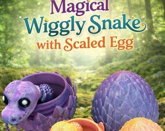 Magical Wiggly Snake with Scaled Egg | Flexi Snake Toy