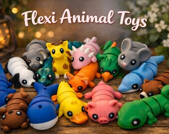 3D Printed Flexi Animal – Articulated Fidget Desk Toy
