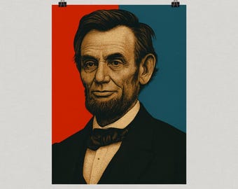 Abraham Lincoln Pop Art Plakat
