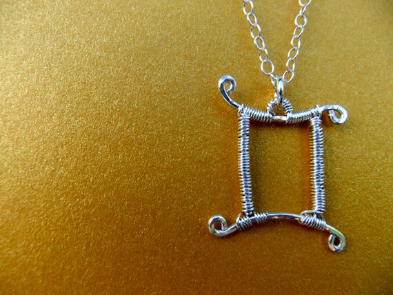 Gemini estrella de plata esterlina signo-Los Gemelos Zodiaco Colgante Con 18 /"chain /& Caja