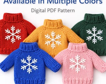 Mini Sweater Ornament Knitting Pattern | Beginner Christmas Decoration (Digital Download)