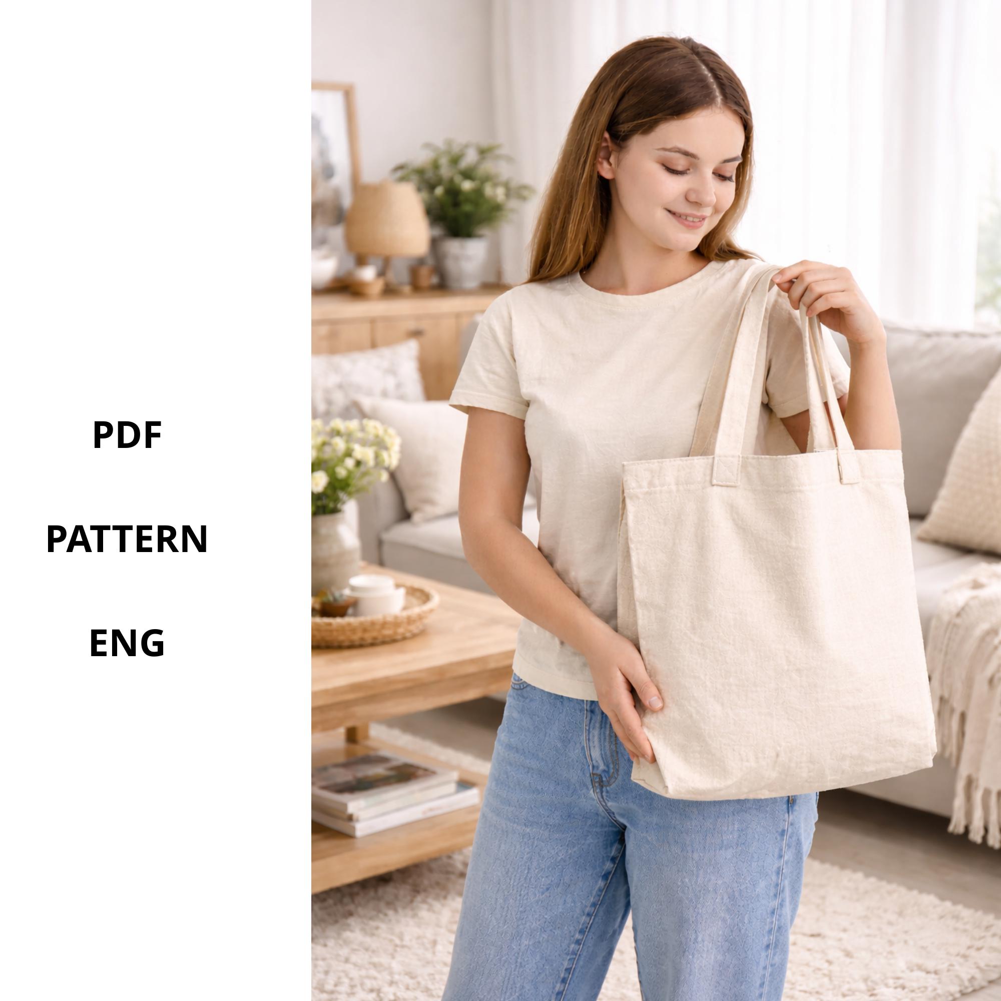Beginner Tote Bag Sewing Pattern | Easy Reusable Shopping Bag Tutorial ...