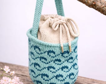 Knitted Bucket Bag | Drawstring Shoulder (PDF Pattern