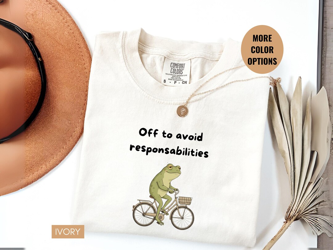 Funny Frog Shirt off to Avoid Responsibilities, Introvert Frog Tee ...