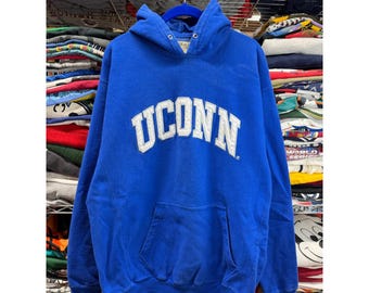 Steve and Barrys UConn Huskies Hoodie Blue Mens Large Sweatshirt 4858