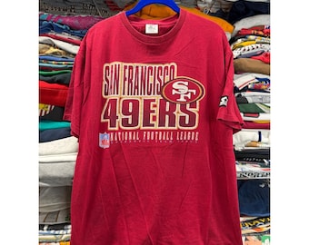 Vintage Starter San Francisco 49ers T-Shirt: 90s NFL Team Issue Made in USA