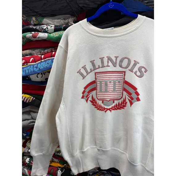 Vintage 80s Illinois Institute of Technology Sweatshirt L Made in USA 90s Crew