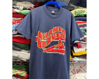 1990 Atlanta Braves T-Shirt Single Stitch Mens M Screen Stars B