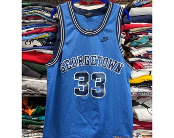 Nike Georgetown Hoyas Patrick Ewing 33 Basketball Jersey Swingman Mens L Vintage