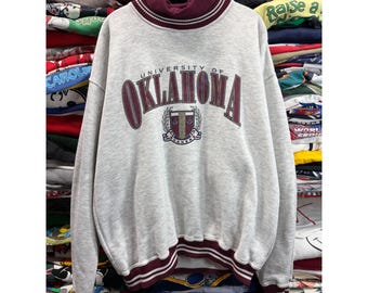 Gear For Sports University of Oklahoma Sooners Mock Neck Sweatshirt Gray Mens XL