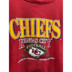 Vintage Kansas City Chiefs Sweatshirt Trench Red XL NFL Football 90s USA Made image 3
