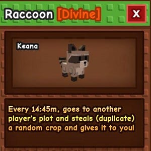 Raccoon Grow a garden