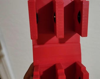 Hockey Stick Holder : Two stick Custom Bracket piece with optional Base
