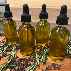 Herbal Hair Growth Oil for Edges & Scalp | Rosemary Clove Oil with Avocado, Jojoba, Lavender | Wild Growth, Postpartum Shedding, Dry Scalp