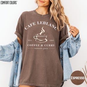 Persona 5 Cafe Leblanc Comfort Colors Tee, Coffee Curry Game Shirt, Makoto Yuki Style Anime Gift