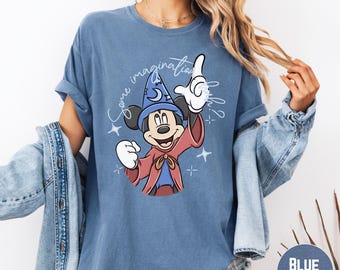 Comfort Colors Shirt Some Imagination Huh Sorcerer Mouse Fantasia Wizard Tee Magical Trip Shirt for Women