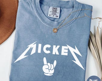 Funny Disney Metal Rock Mickey Comfort Colors Shirt, Mickey Rock Hand Tee, Family Matching Disney Shirt, Rock and Roll Mickey Gift