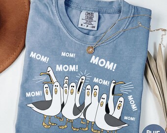 Camiseta Disney Seagulls Mom Comfort Colors, Camiseta divertida para mamá, Regalo para el Día de la Madre