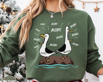Sudadera personalizada de Mamá Gaviota, suéter Disney para mamá con nombres personalizados para niños, regalo para el Día de la Madre