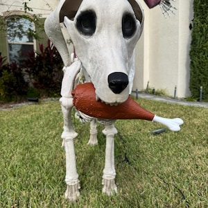 Turkey Leg for 7FT Skeleton Dog | Thanksgiving Skelly Dog Accessory | Home Depot Skeleton Dog Prop | Funny Fall Yard Decor