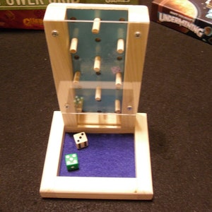 Mini Wooden Dice Tower