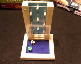 Mini Wooden Dice Tower