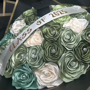 Handmade Ribbon Rose Bouquet: Eternal Flower Gift