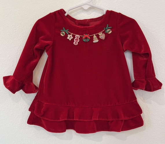 good lad christmas dress Vintage Y2K Good Lad Red Velvet Christmas Dress 6–9M (dress Only) | Holiday  Outfit