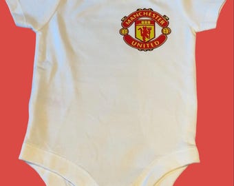 Personalised Man United  baby grow