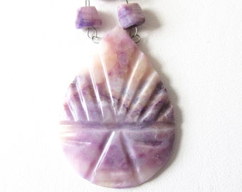 Purple Mexican Agate Necklace Hecho En Mexico