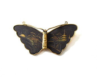 Damascene Butterfly Brooch Amita