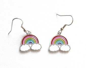 Rainbow Earrings Colorful Jewelry Spring Accessory